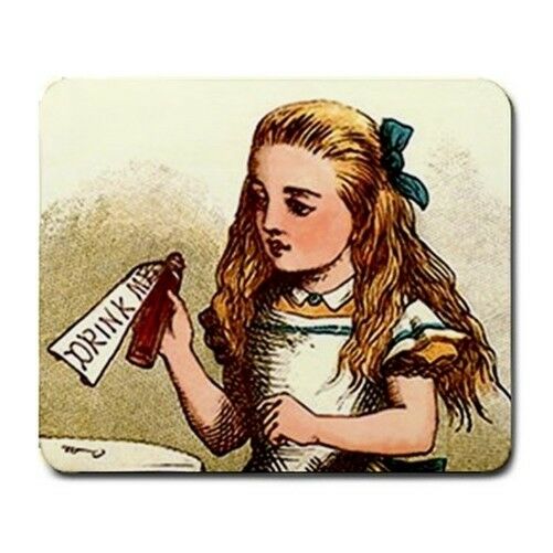 Alice In Wonderland Drink Me Detail Art Computer Mouse Pad Mat