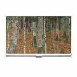 Birch Forest Klimt Art Business Credit Card Holder Case