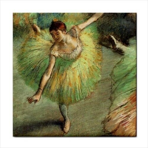 Dancer Tilting Ballet Ballerina Edgar Degas Art Decorative Ceramic Tile