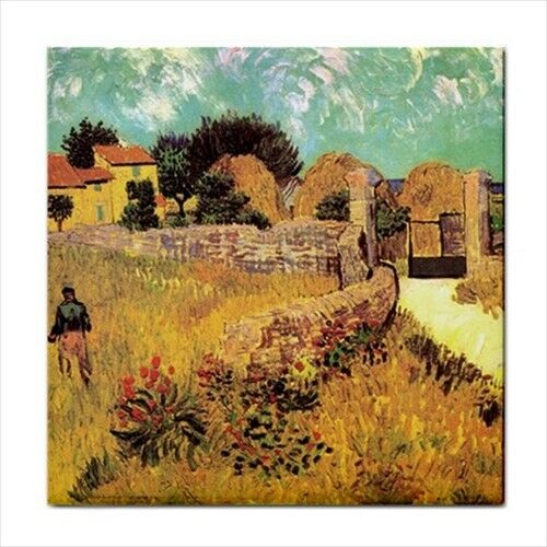 Farmhouse In Provence Vincent Van Gogh Art Decorative Ceramic Tile