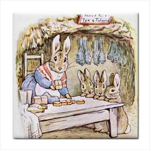 The Tale Of Benjamin Bunny Flopsy Mopsy Old Mrs Rabbit Art Ceramic Tile