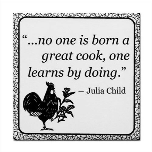 Great Cook Julia Child Quote Decorative Kitchen Ceramic Tile