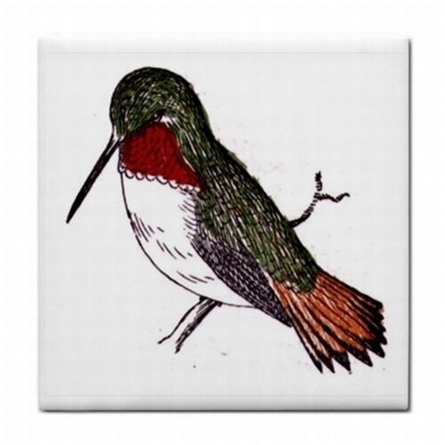 Hummingbird Art Decorative Coaster Ceramic Tile Art