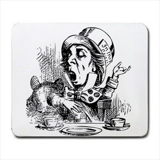 Mad Hatter Alice In Wonderland Computer Mouse Pad