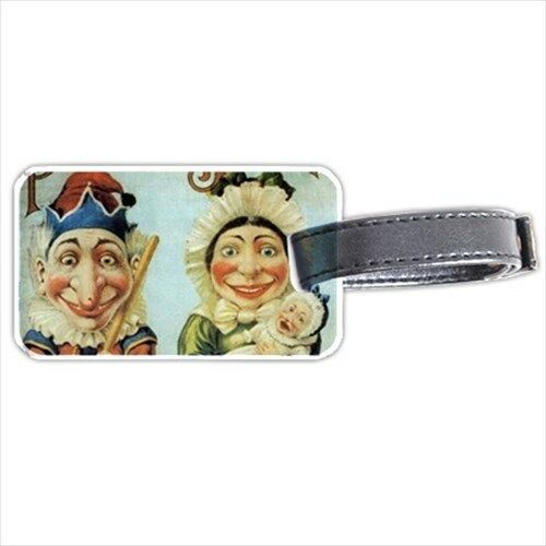 Punch and Judy Puppets Art Personalized Luggage Tag