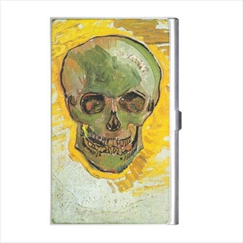 Skull Vincent Van Gogh Art Business Card Case Holder