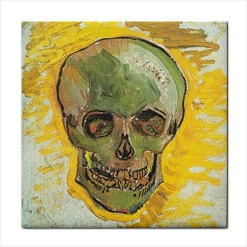 Skull Vincent Van Gogh Art Decorative Ceramic Tile