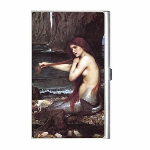 The Mermaid John William Waterhouse Art Business Card Case Holder