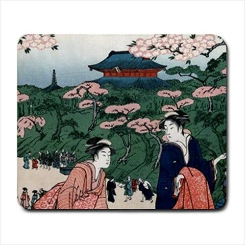 Geisha Japanese Women Cherry Blossom Art Computer Mouse Pad Mouse Pad