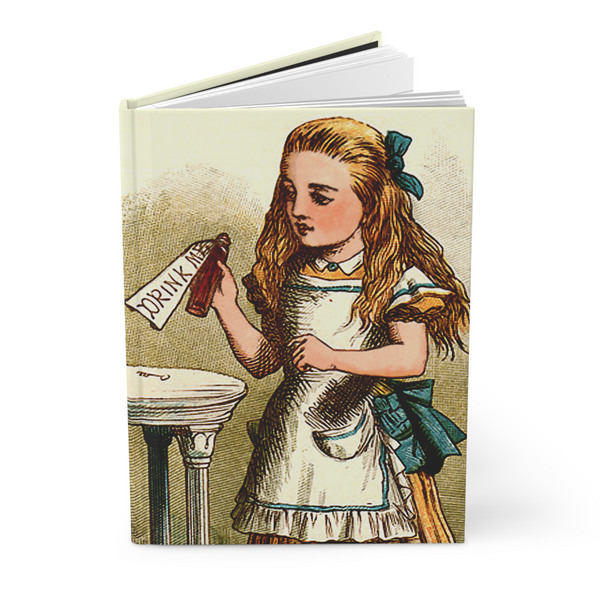 Alice In Wonderland Hardcover Journal 150 Page Lined Notebook
