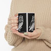 Two Owls Julie De Graag Art Nouveau Ceramic Coffee Mug
