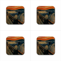 The Scream Rubber Drink Coasters Set Time Rover Treasures