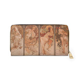 The Seasons Art Nouveau Women Faux Leather Zipper Wallet