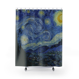 Starry Night Vincent Van Gogh Art Bathroom Shower Curtain 71" by 74"