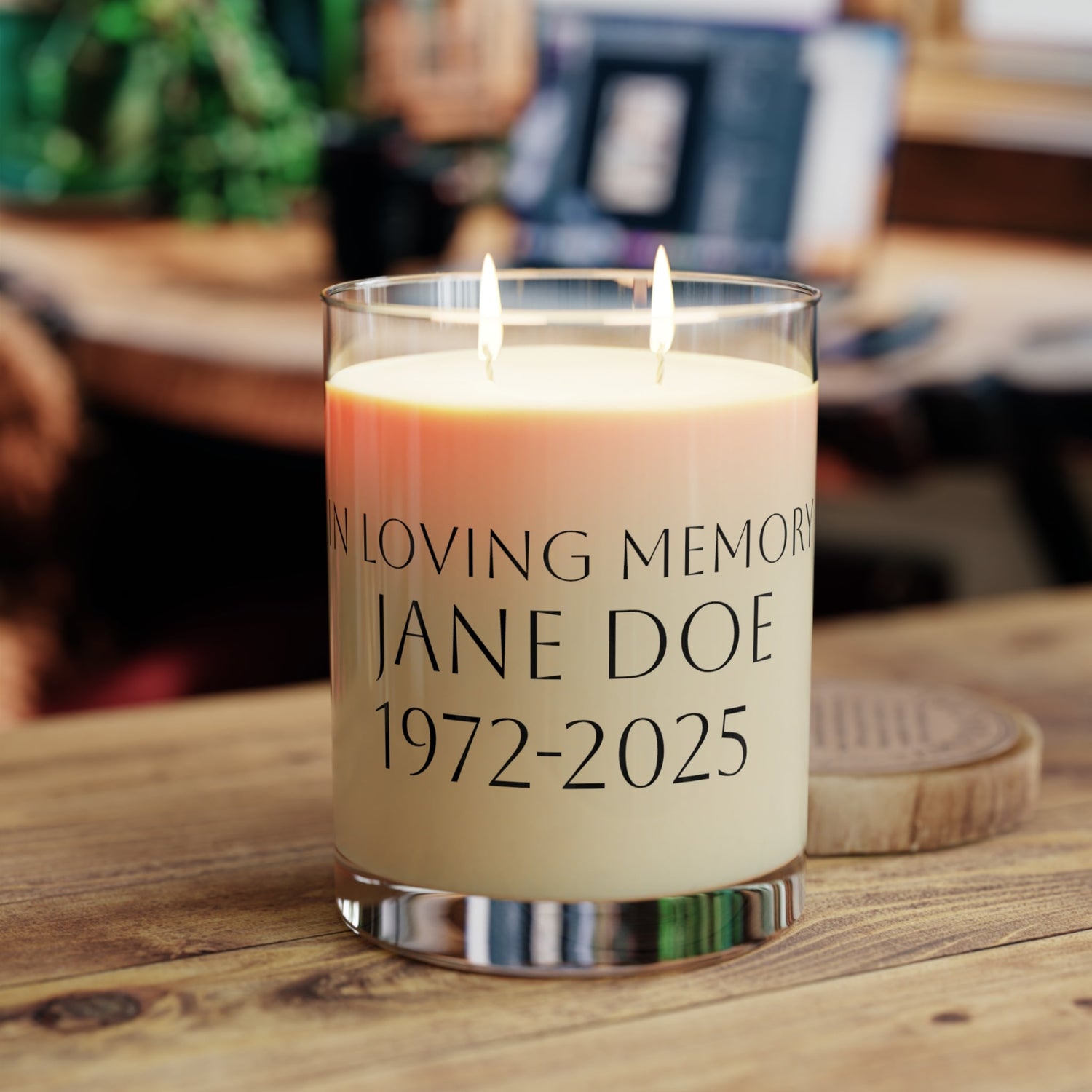 Custom Memorial Candle