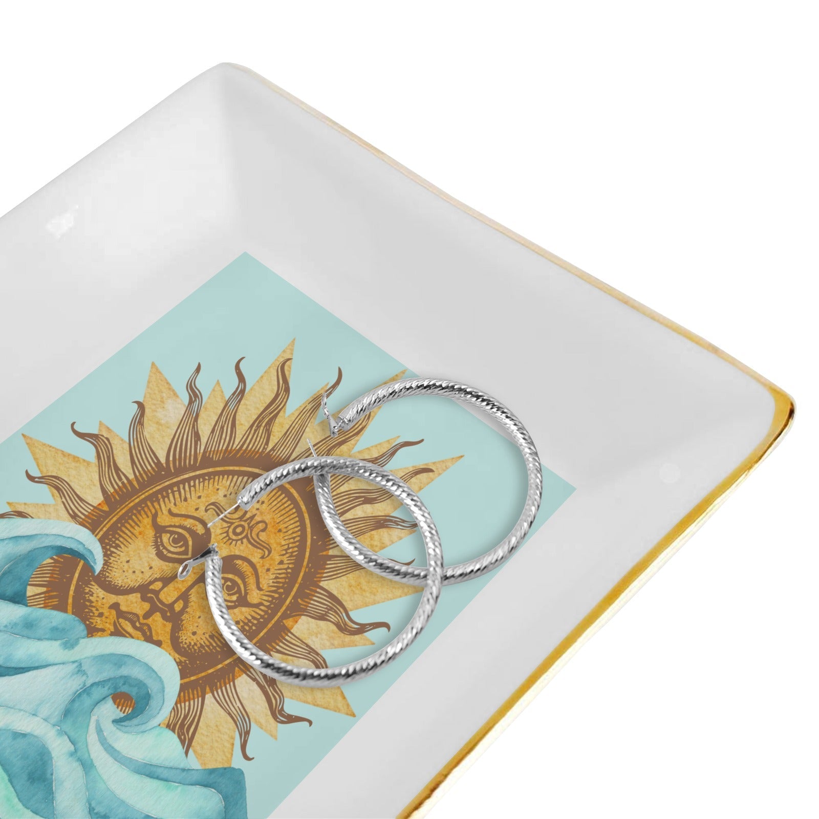 Sun And Sea Art Ceramic Jewelry Tray Jewelry Tray