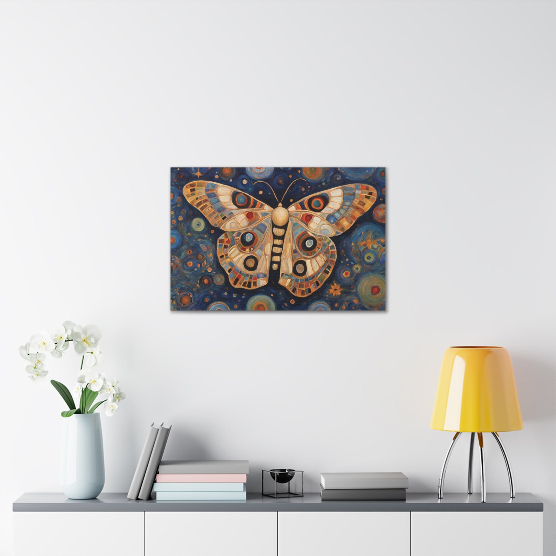 Bohemian Butterfly Art Canvas Print 30x20 Inch Canvas