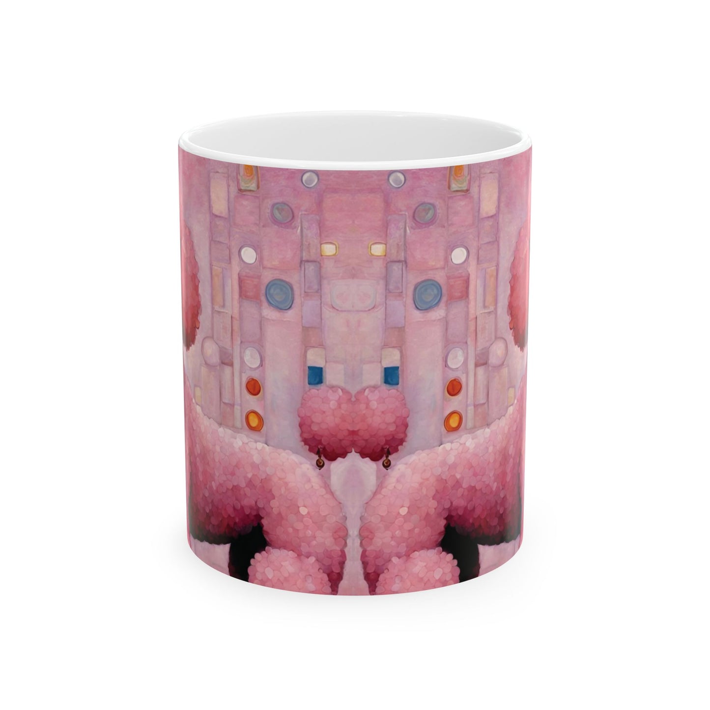 Pink Poodle Art Coffee Mug Ceramic 11oz 11oz Coffee Cup Coffee Mugs Home & Living Kitchen Mug Mugs Pink Pink Mug Pink Poodle Poodle Coffee Mug Poodle Mug Mug