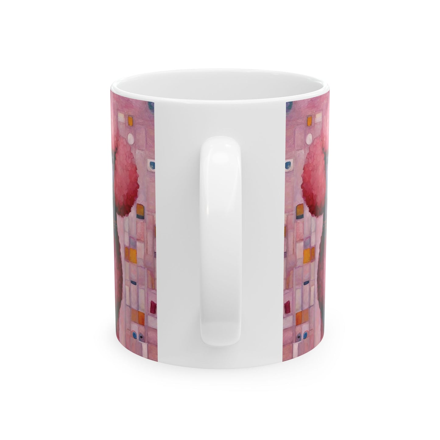 Pink Poodle Art Coffee Mug Ceramic 11oz 11oz Coffee Cup Coffee Mugs Home & Living Kitchen Mug Mugs Pink Pink Mug Pink Poodle Poodle Coffee Mug Poodle Mug Mug