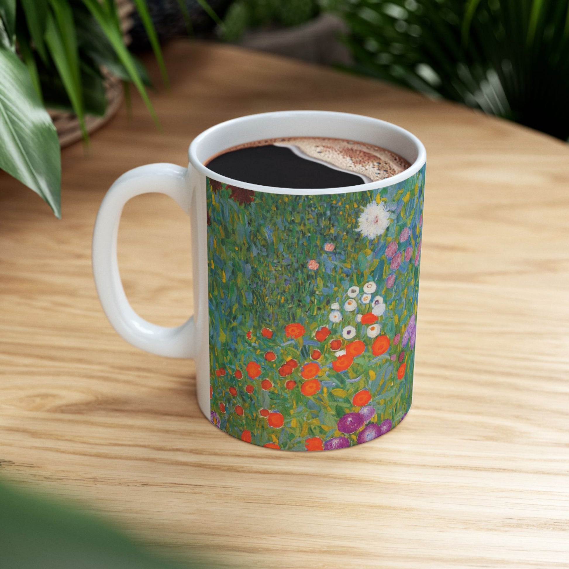 Flower Garden Gustav Klimt Art Nouveau Ceramic Coffee Mug 11oz Mug