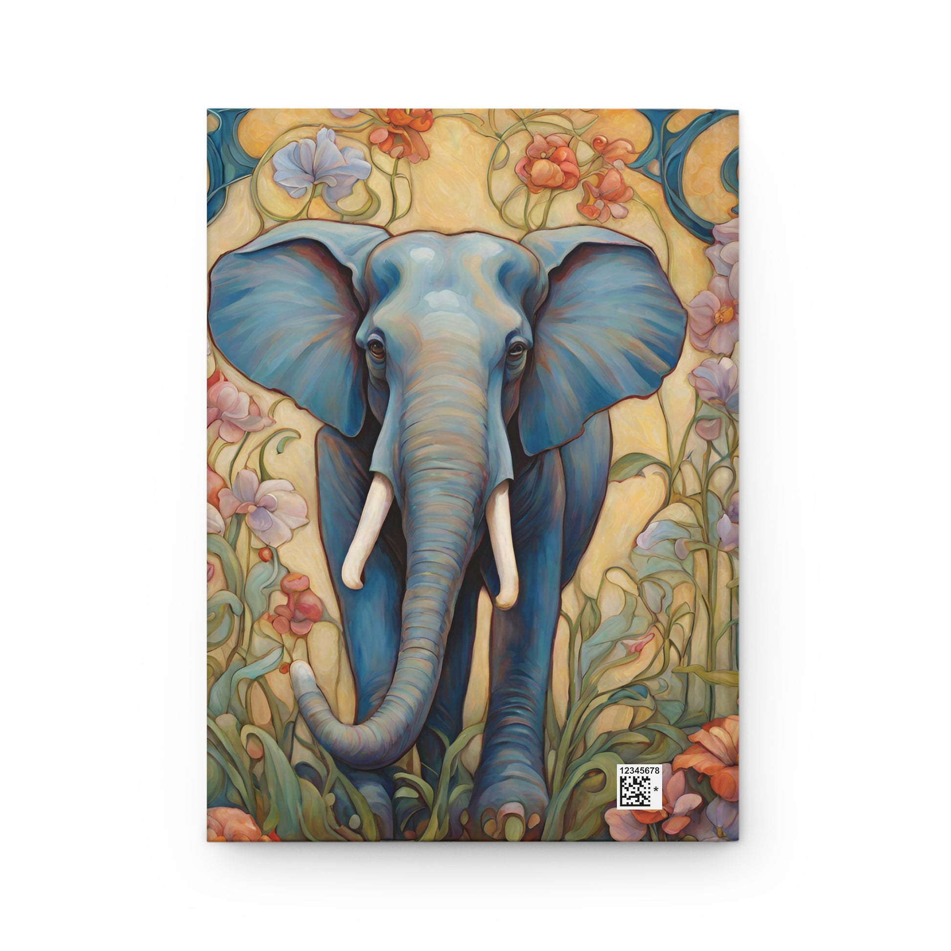 Elephant Art Nouveau Hardcover Journal Lined Notebook Matte Paper products