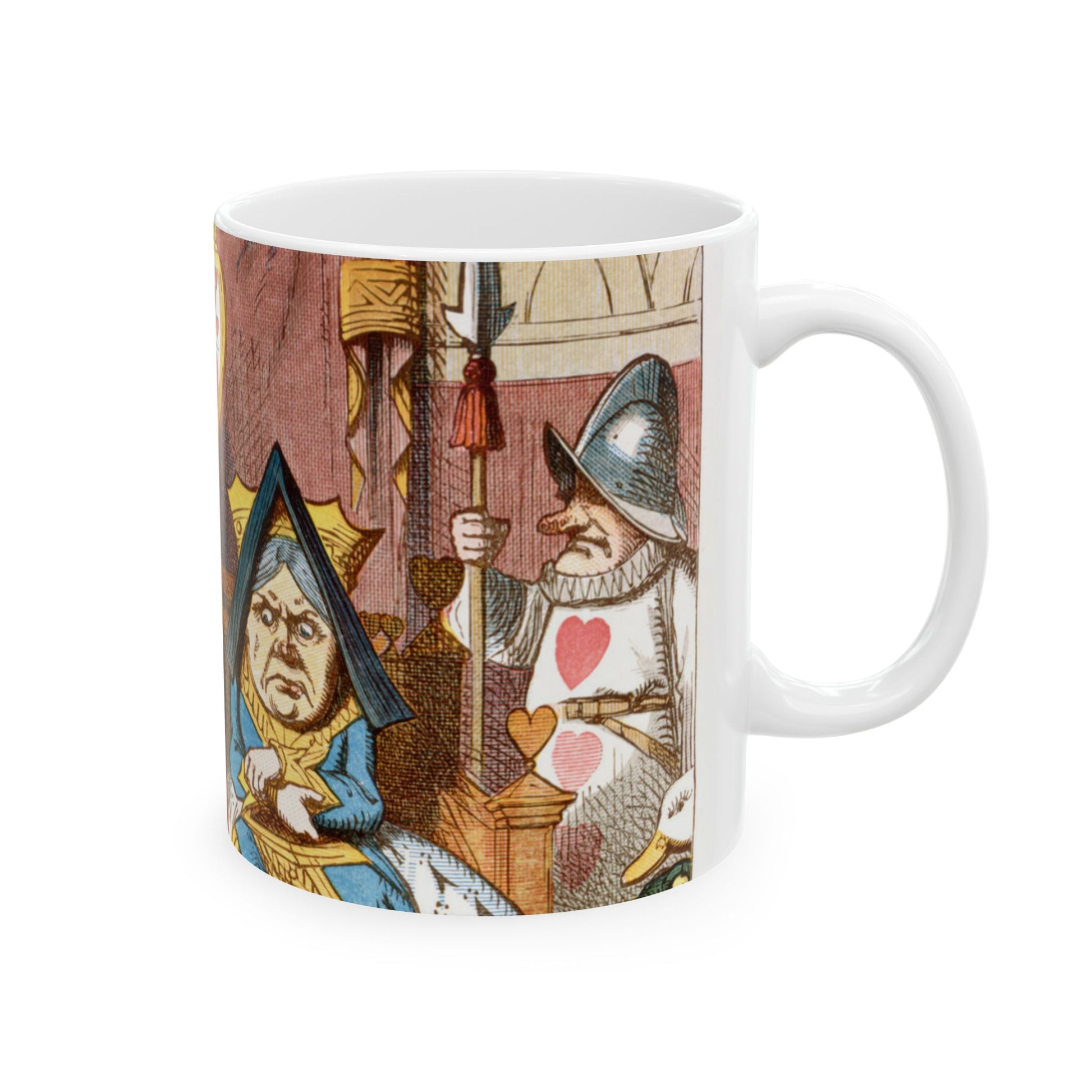 King And Queen Of Hearts Ceramic Coffee Mug 11oz Alice In Wonderland Art Mug