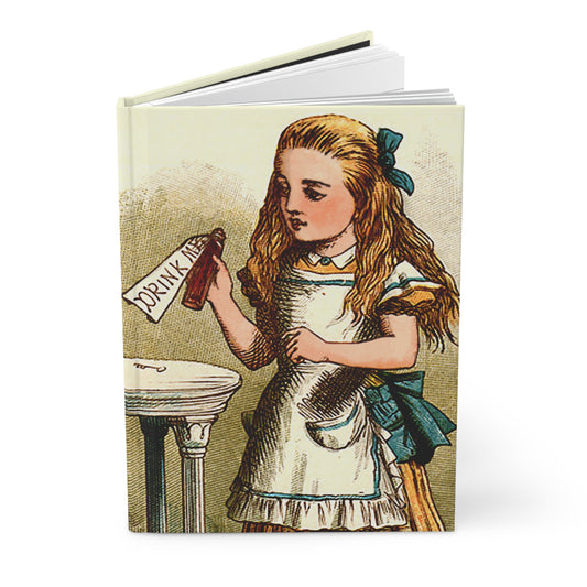 Alice In Wonderland Drink Me Art Hardcover Journal Paper products Journal