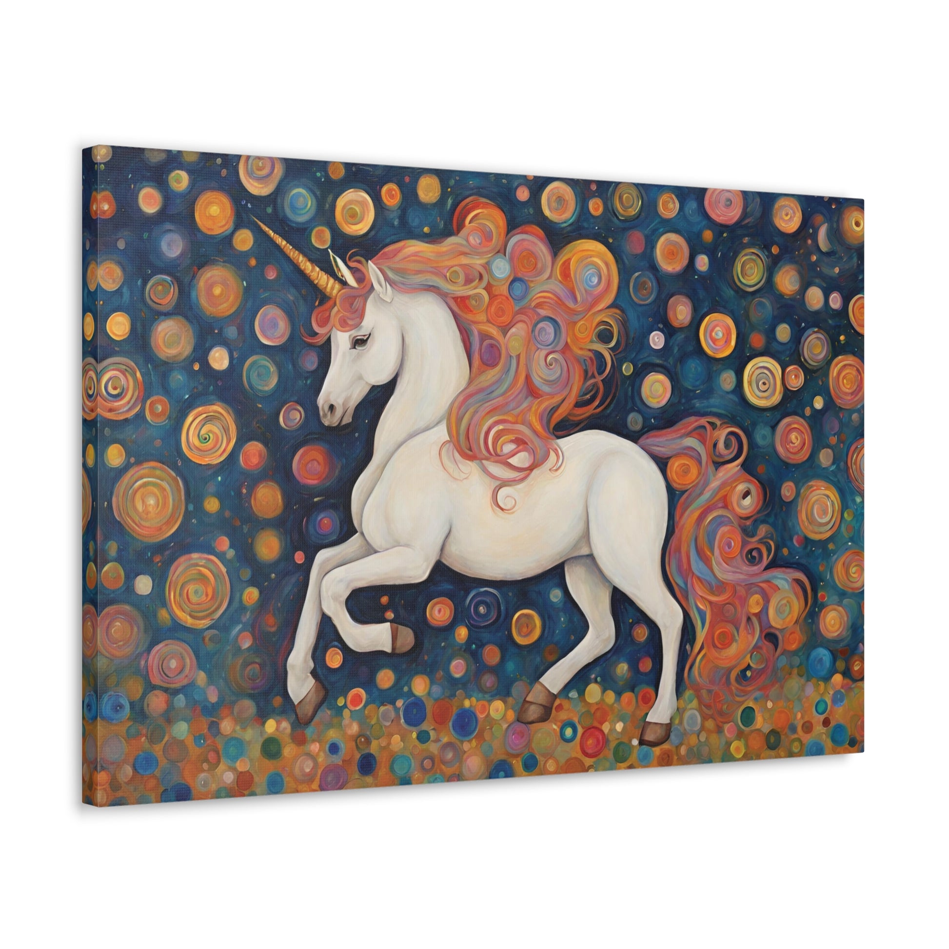 Unicorn Fantasy Modern Art Canvas Print 30x20 Inch Canvas