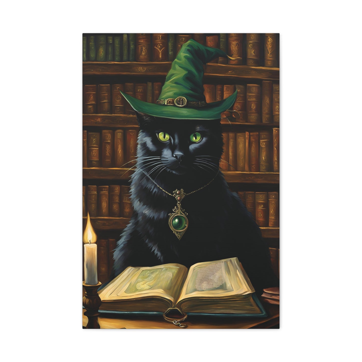 Wizard Cat Feline Art Canvas Print Wall Decor 20x30 Inch Ready To Hang Canvas