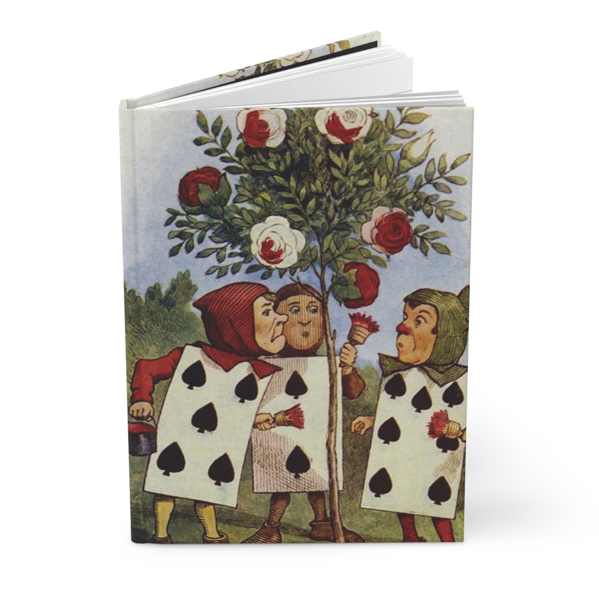 Painting The Roses Red Hardcover Journal Alice In Wonderland Art Paper products Journal