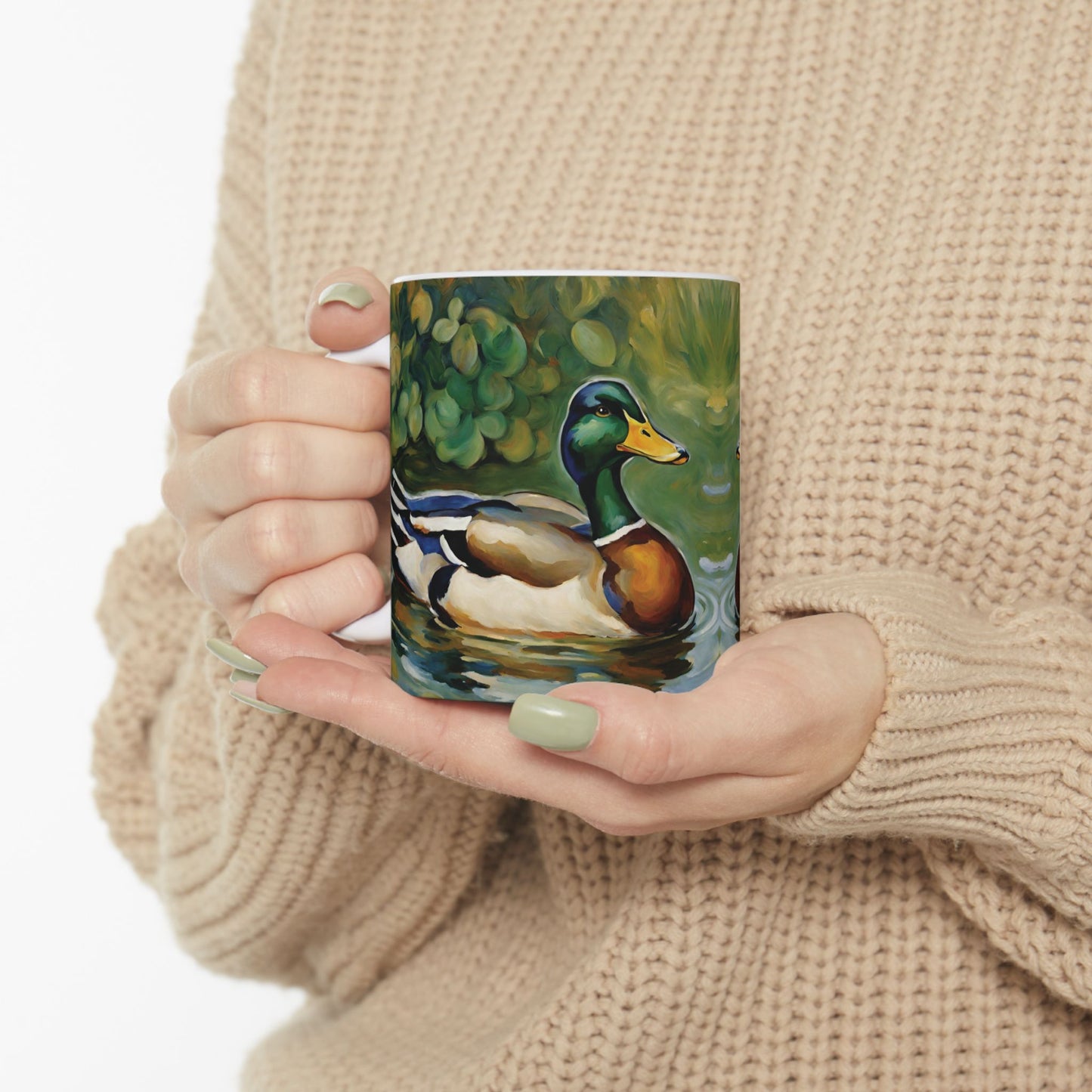 Mallard Duck Coffee Mug 11oz Art Ceramic Cup Mug