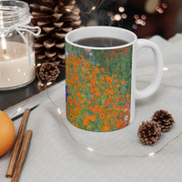 Flower Garden Gustav Klimt Art Nouveau Ceramic Coffee Mug 11oz