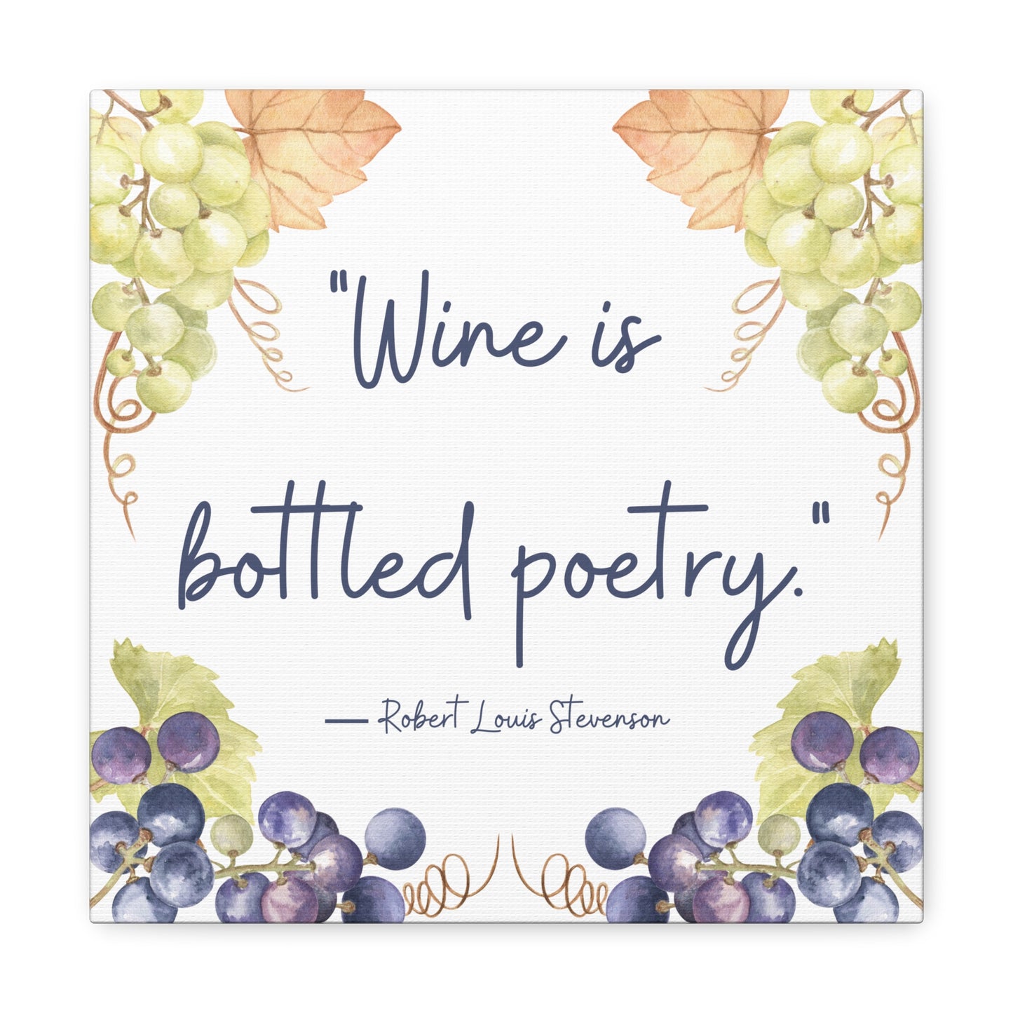 Wine Quote 12x12 inch Canvas Print Kitchen Wall Art Canvas