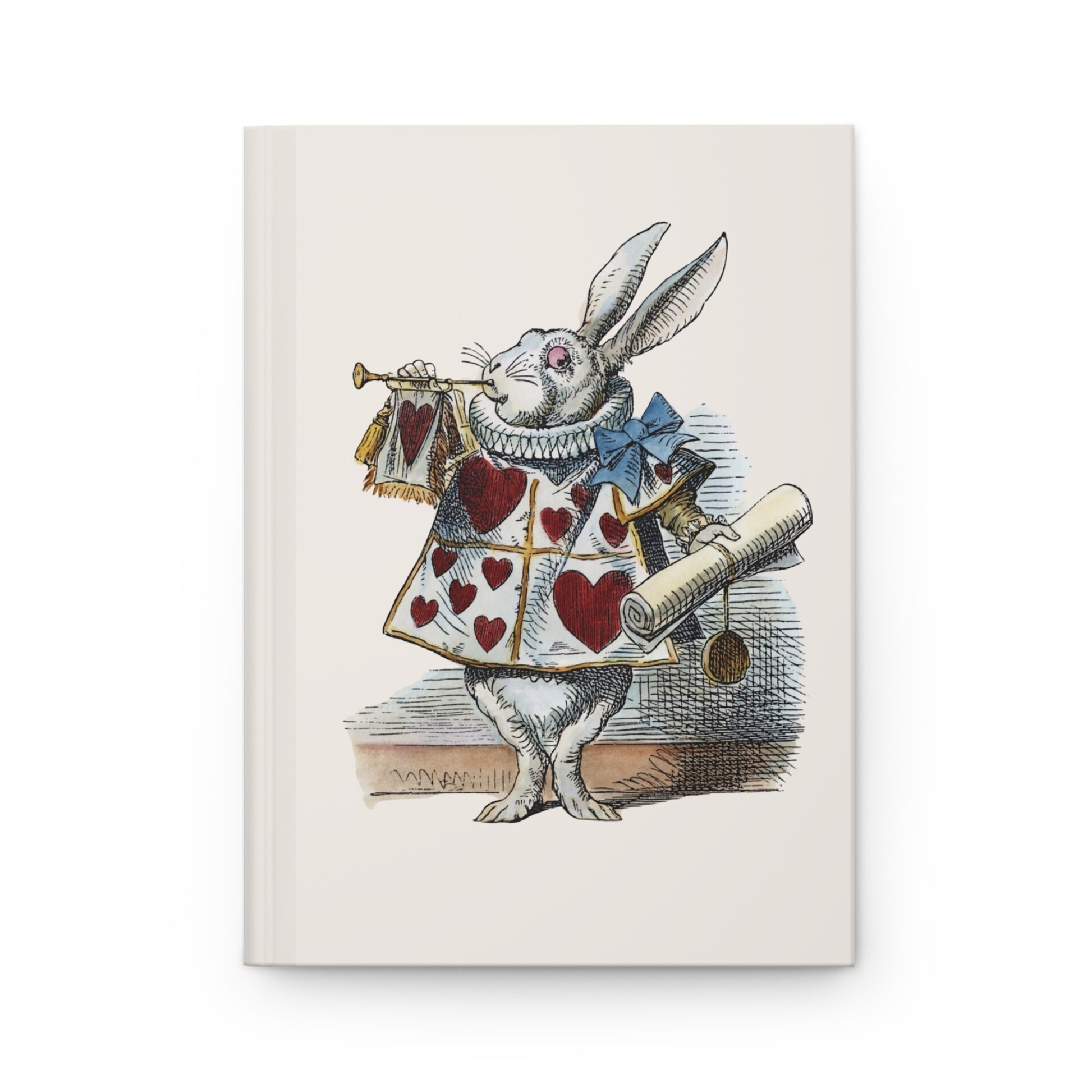 White Rabbit Hardcover Notebook Journal Lined Matte Alice In Wonderland Art Paper products