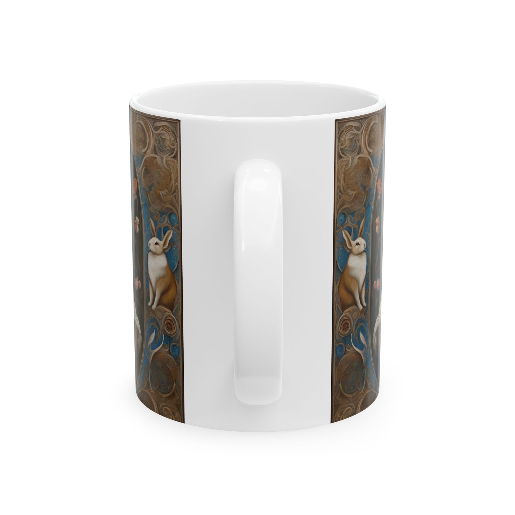 Regal Rabbit Coffee Mug Cup 11oz Fantasy Animal Art Ceramic Mug