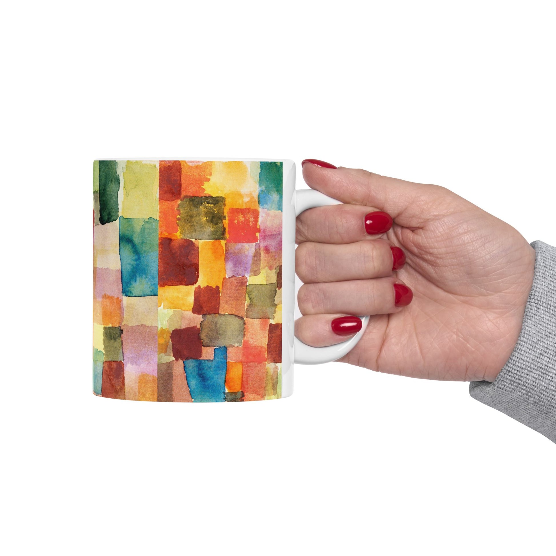 Abstract Art Paul Klee Ceramic Coffee Mug 11oz 11oz Coffee Mugs Fall Picks Home & Living Kitchen Mug Mugs Sublimation White base Mug