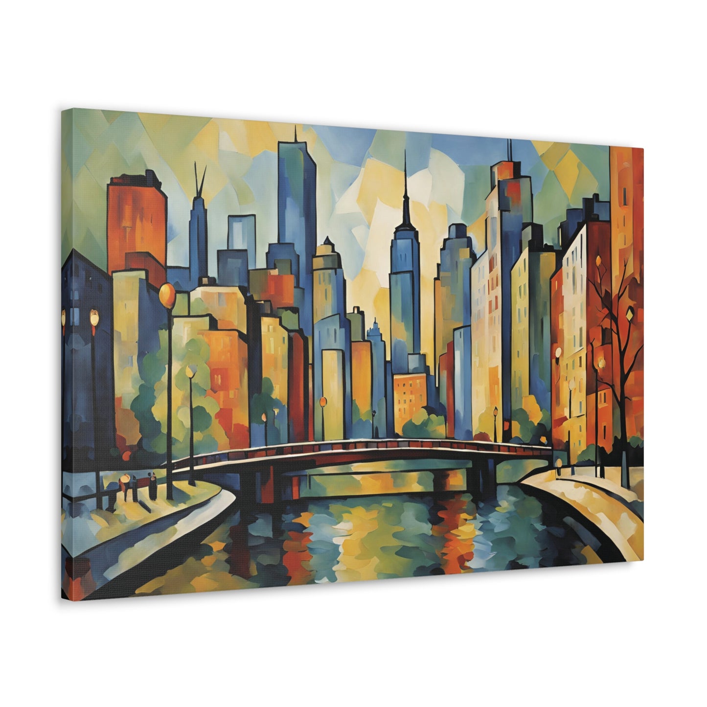 City Skyline Canvas Print 30x20 Inch Wall Art Canvas