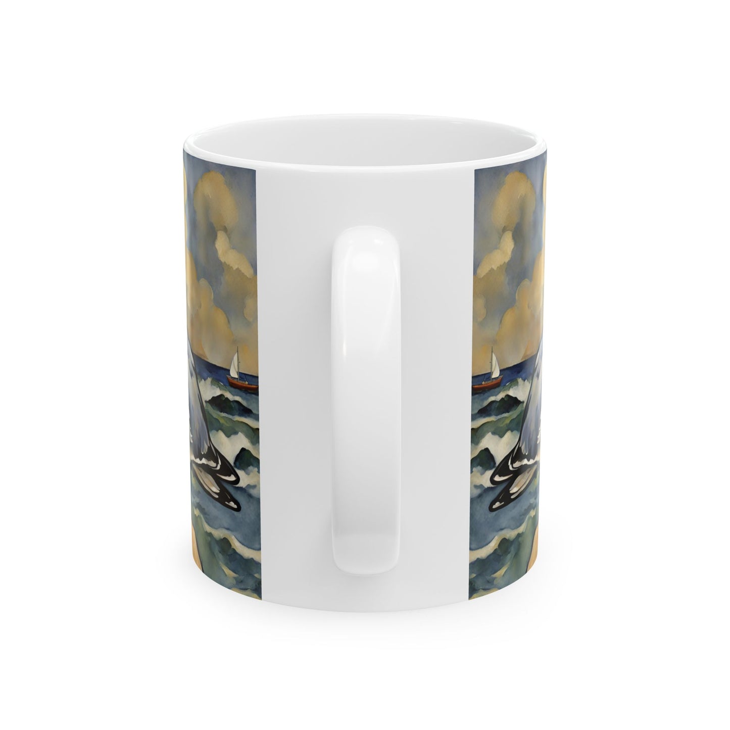 Seagull Coffee Mug 11oz Nautical Art Ceramic Cup Mug