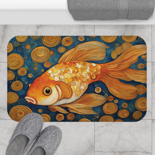 Goldfish Modern Bathroom Bath Mat 34"×21" Home Decor 34" × 21"