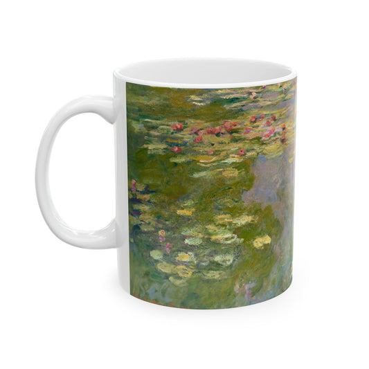 Waterlilies Monet Art Ceramic Coffee Mug 11oz 11oz Coffee Mugs Holiday Picks Home & Living Kitchen mug Mugs Sublimation White base Mug