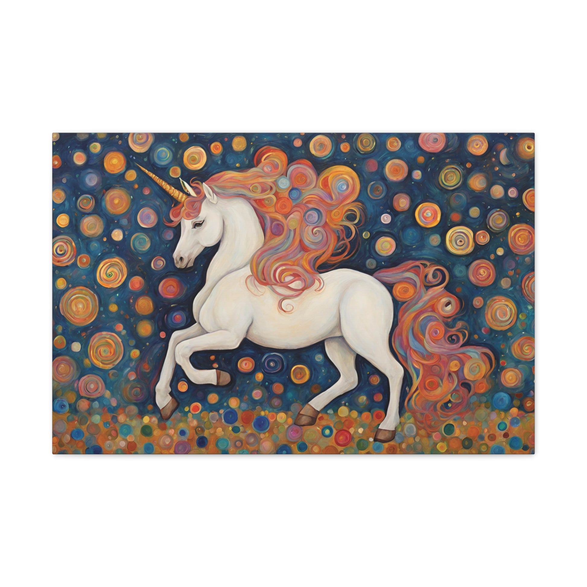 Unicorn Fantasy Modern Art Canvas Print 30x20 Inch Canvas