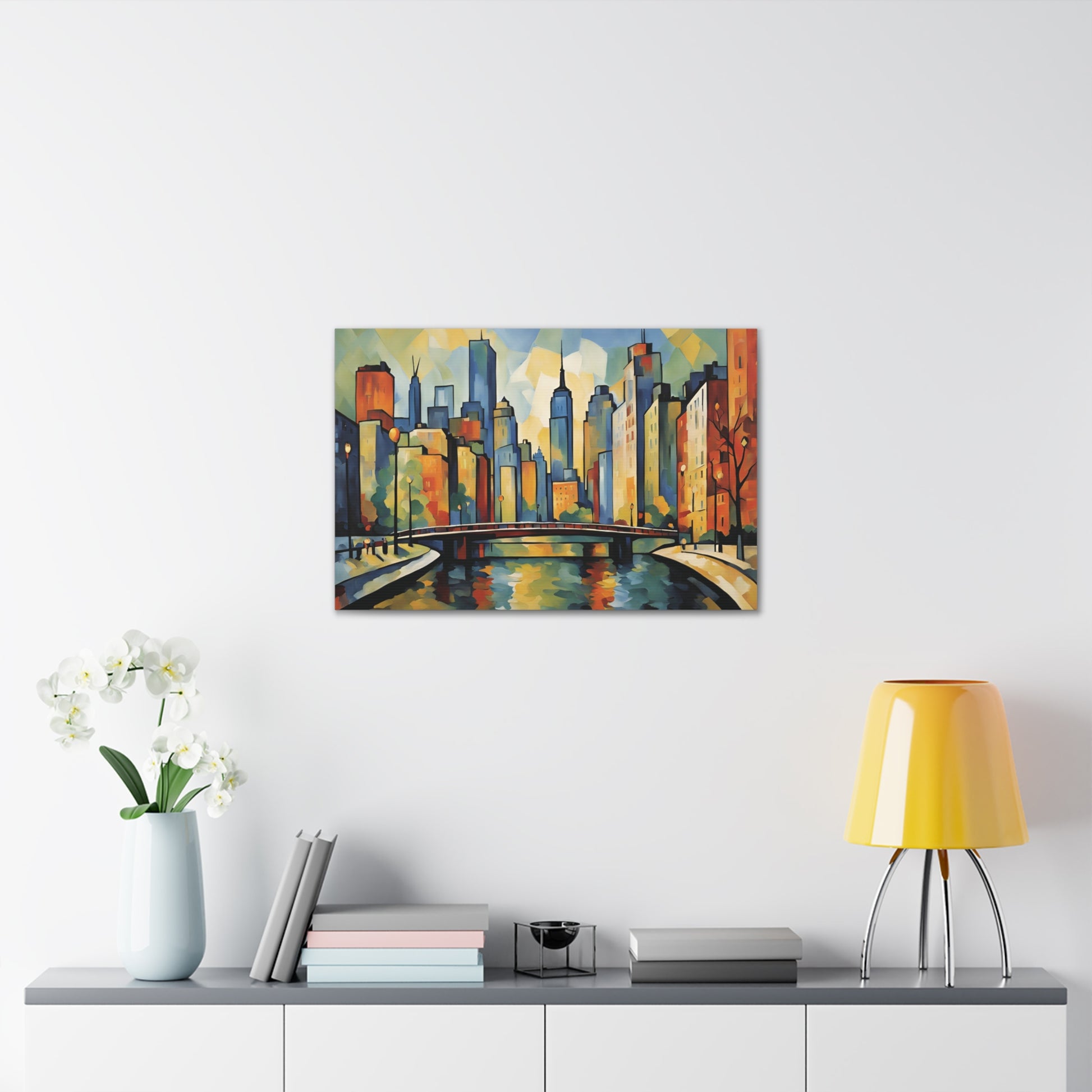 City Skyline Canvas Print 30x20 Inch Wall Art Canvas