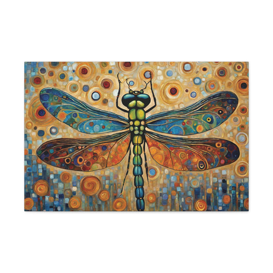 Dragonfly Canvas Print 30x20 Inch Wall Art Nouveau Art & Wall Decor Canvas Fall Picks Hanging Hardware Home & Living Indoor Top Spring Products Valentine's Day promotion Canvas