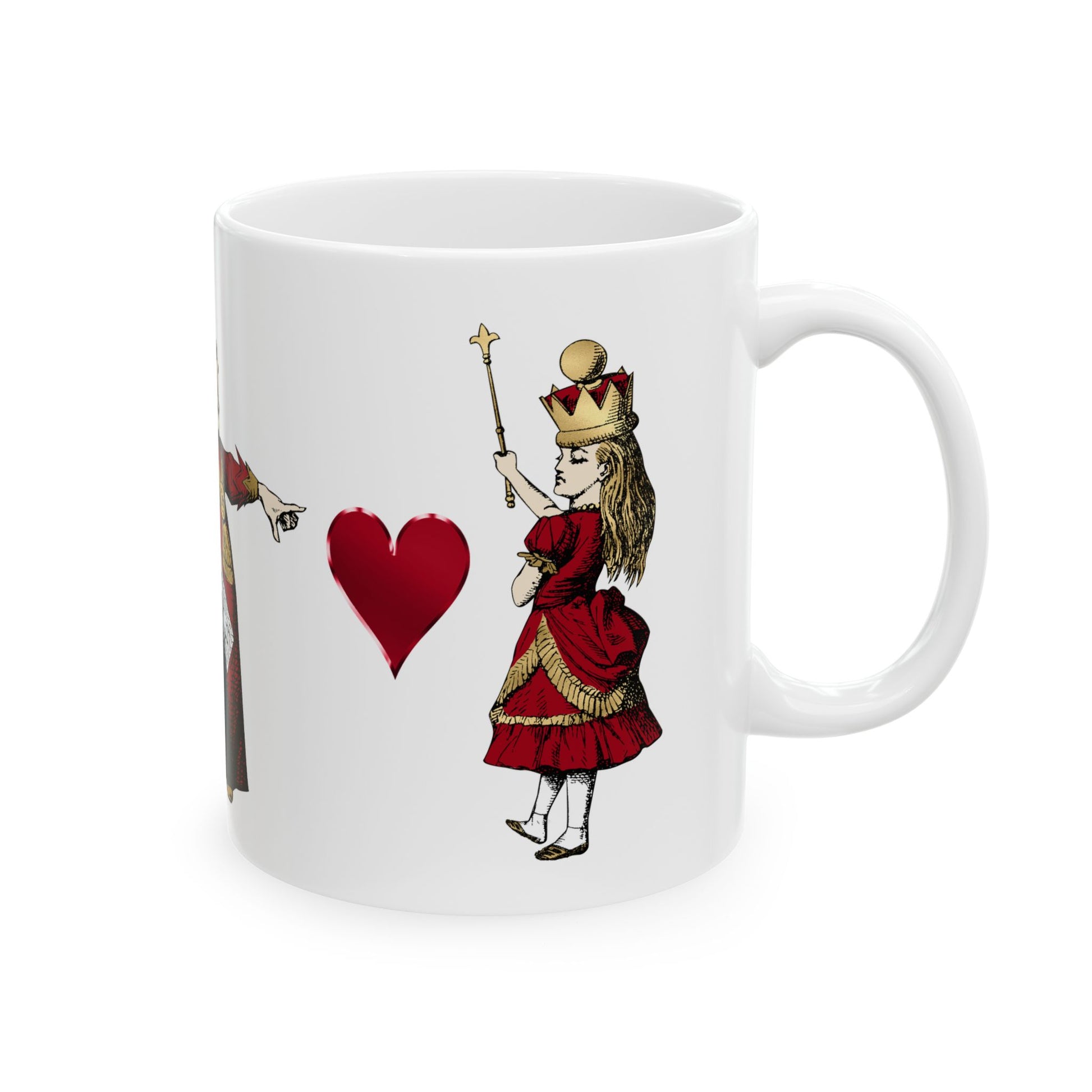 Queen Of Hearts Ceramic Coffee Mug 11oz Alice In Wonderland Art Mug