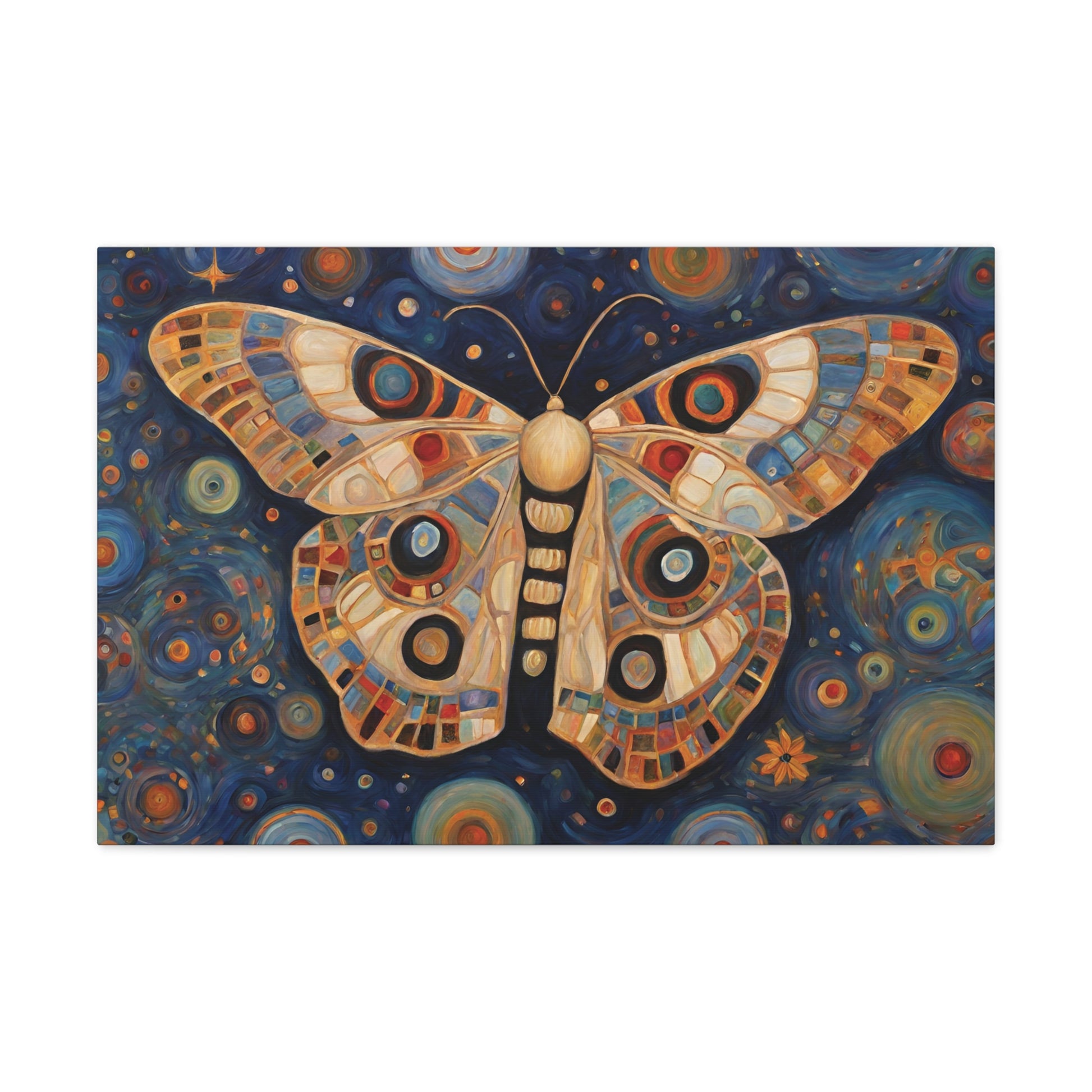 Bohemian Butterfly Art Canvas Print 30x20 Inch Canvas