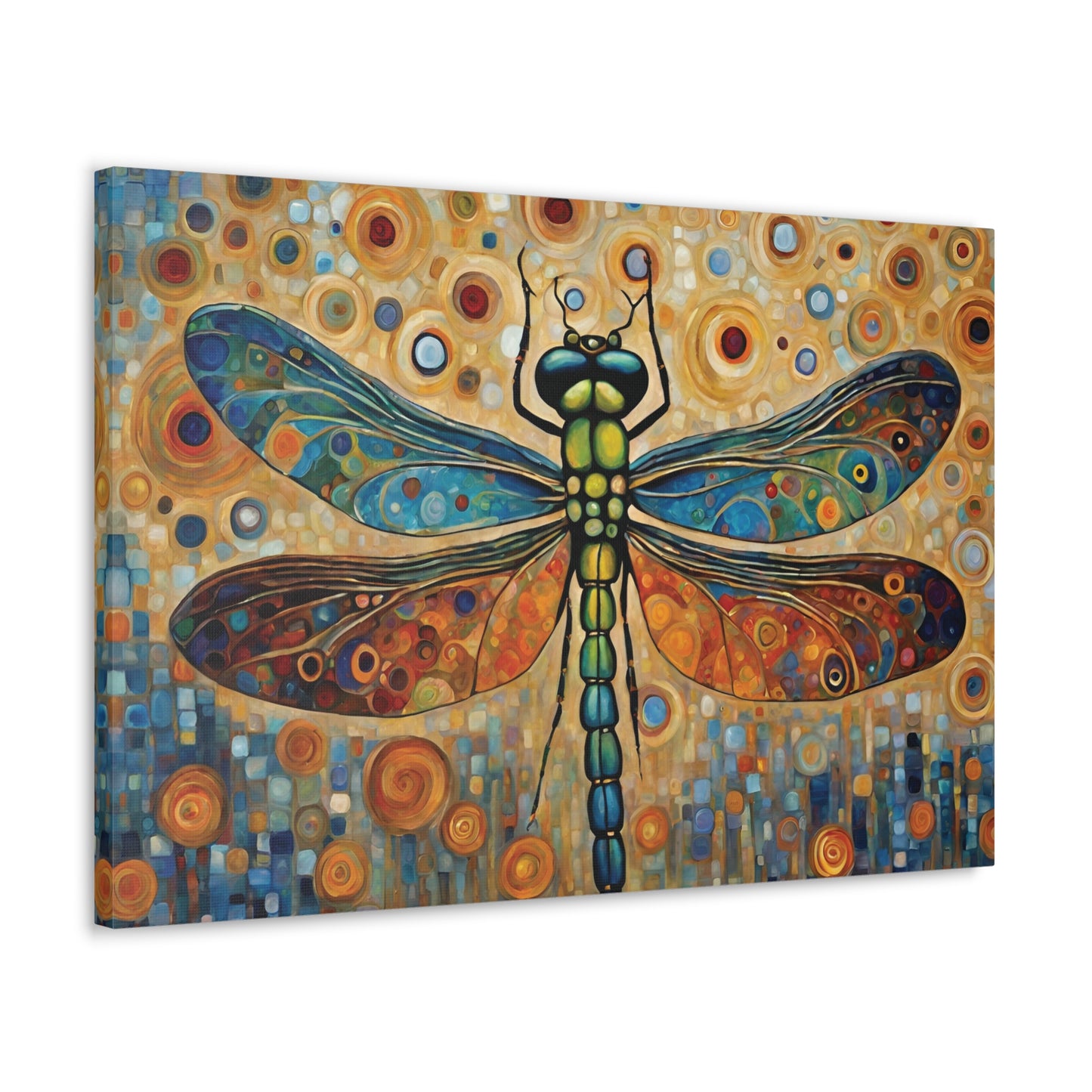 Dragonfly Canvas Print 30x20 Inch Wall Art Nouveau Art & Wall Decor Canvas Fall Picks Hanging Hardware Home & Living Indoor Top Spring Products Valentine's Day promotion Canvas