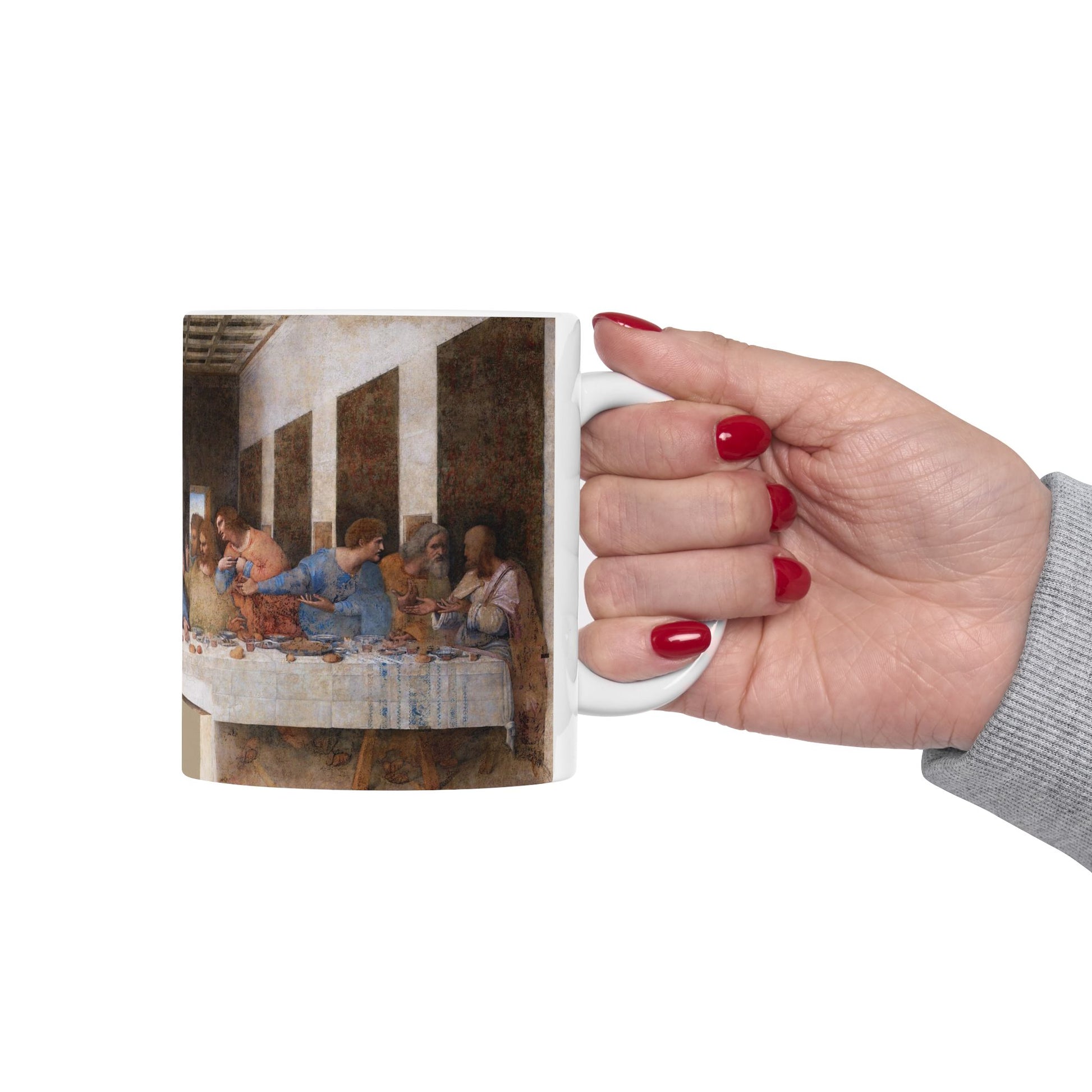 The Last Supper Da Vinci Art Ceramic Mug 11oz 11oz Coffee Mugs Holiday Picks Home & Living Kitchen mug Mugs Sublimation White base Mug