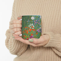 Flower Garden Gustav Klimt Art Nouveau Ceramic Coffee Mug 11oz