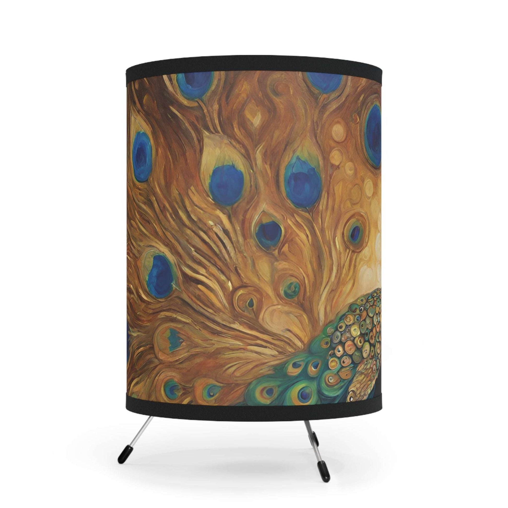 Peacock Tripod Table Lamp USCA Plug Home Decor