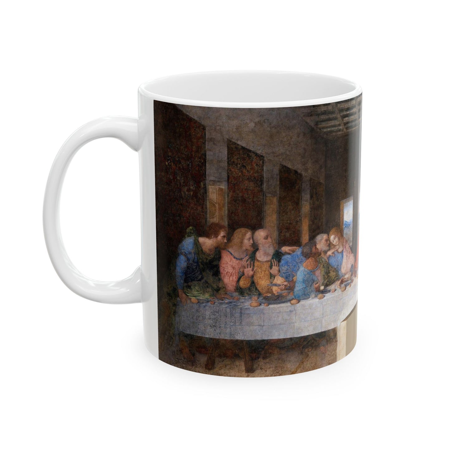 The Last Supper Da Vinci Art Ceramic Mug 11oz 11oz Coffee Mugs Holiday Picks Home & Living Kitchen mug Mugs Sublimation White base Mug